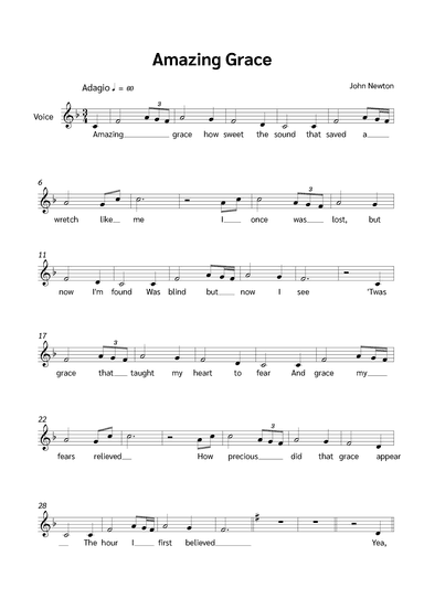 Amazing Grace (arr. Jackson Spindler)