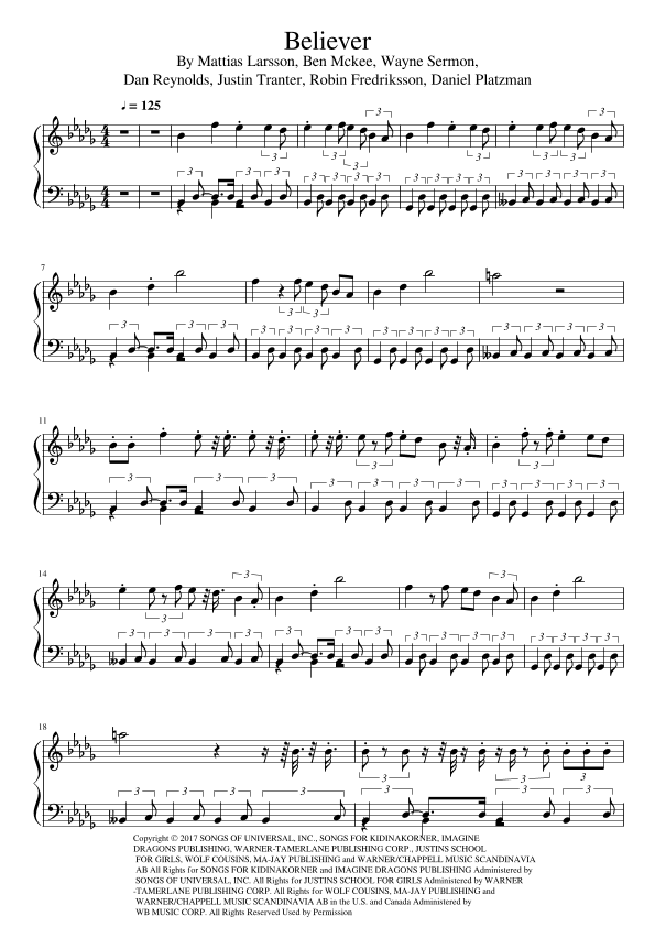 Believer (arr. Sapphire)