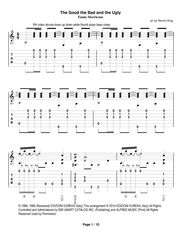 The Good, The Bad And The Ugly (main Title) (arr. Steven King)