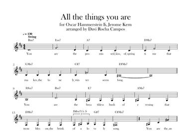 All The Things You Are (arr. Davi Rocha Campos)
