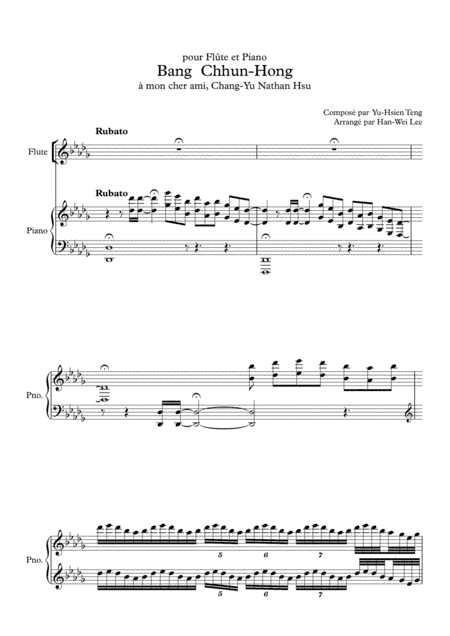 Bang Chhun-Hong for Flute and Piano (arr. Lee, Han-Wei)