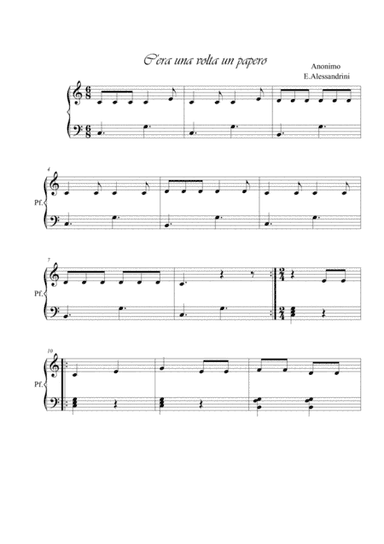 Once upon a time there was a duck. (C'era una volta un papero) (arr. Ester Alessandrini)