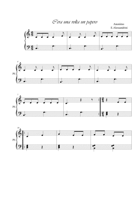 Once upon a time there was a duck. (C'era una volta un papero) (arr. Ester Alessandrini)