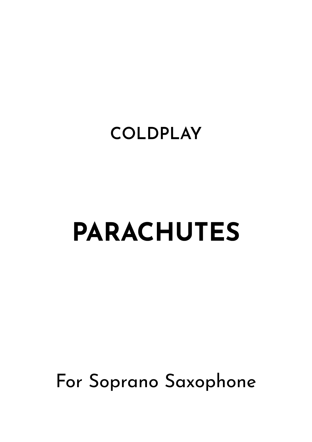 Parachutes (arr. Jireh J.)
