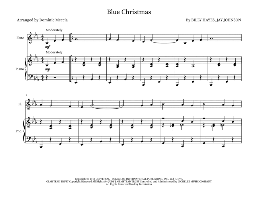 Blue Christmas (arr. Dominic Meccia)