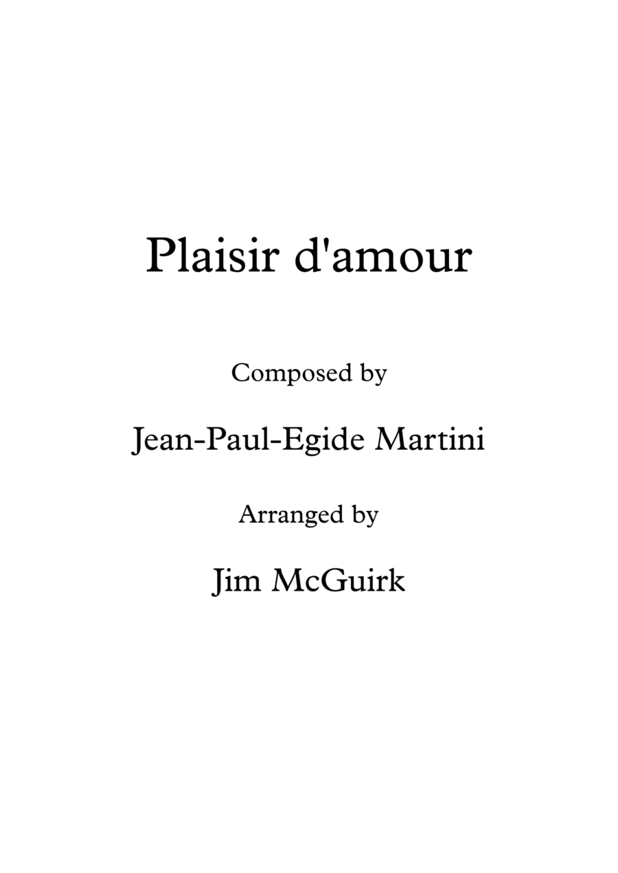 Plaisir d'amour (arr. Jim McGuirk)