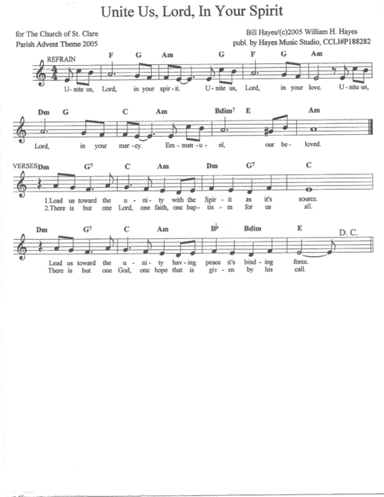 Unite Us Lord In Your Spirit