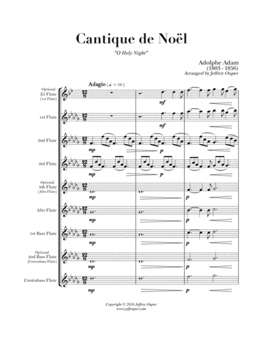 O Holy Night (flute choir) (arr. Jeffrey Ouper)