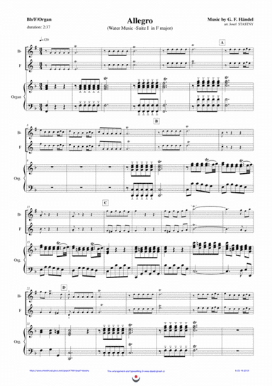 Allegro (Water Music) (arr. Josef STASTNY)