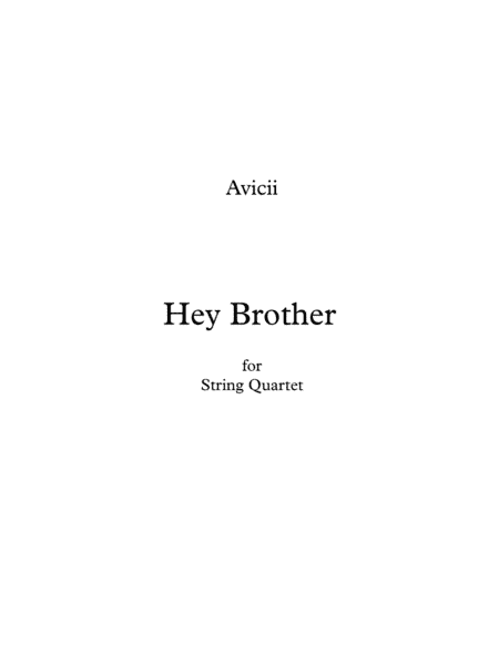 Hey Brother (arr. Mikael Landberg)
