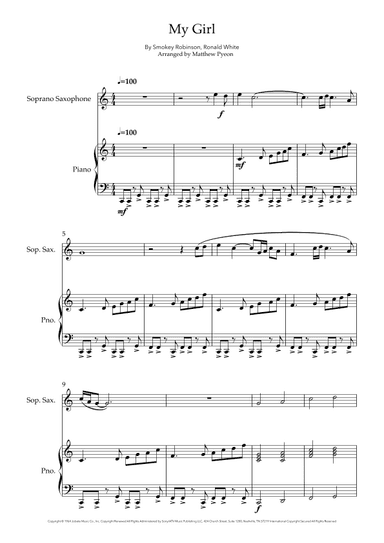 My Girl (arr. Matthew pyeon)