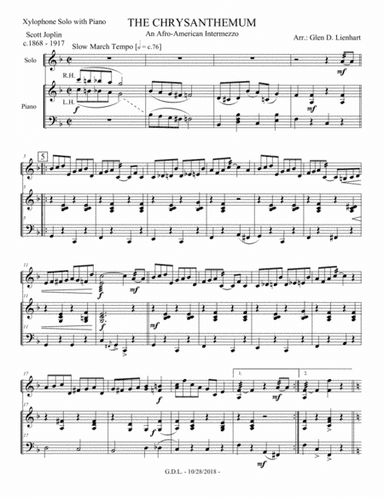 The Chrysanthemum (Mallet Percussion) (arr. Glen D. Lienhart)