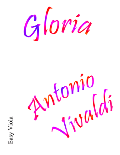 Gloria Easy Viola (arr. Philip Nicholas)