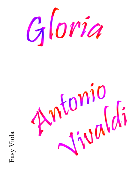 Gloria Easy Viola (arr. Philip Nicholas)