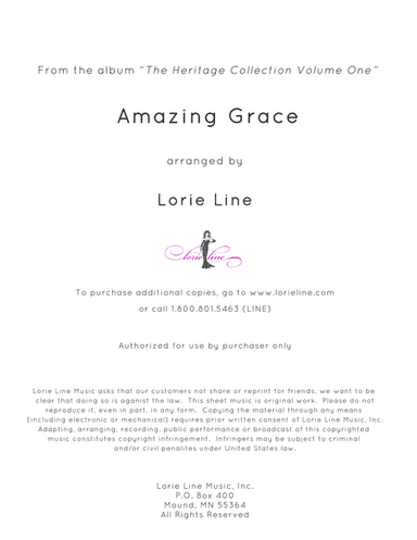Amazing Grace (from Heritage I) (arr. Lorie Line)