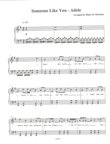 Someone Like You (arr. Diane M. McGahee)