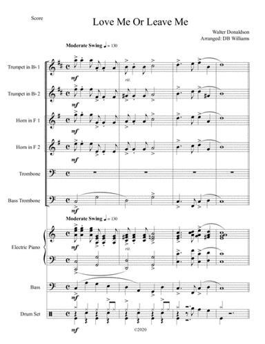 Love Me Or Leave Me (arr. DB Williams)