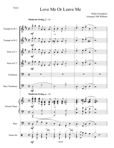 Love Me Or Leave Me (arr. DB Williams)