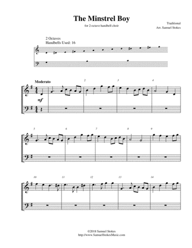 The Minstrel Boy - for 2-octave handbell choir (arr. Samuel Stokes)