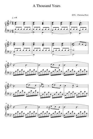 A Thousand Years (arr. Christina Perri)