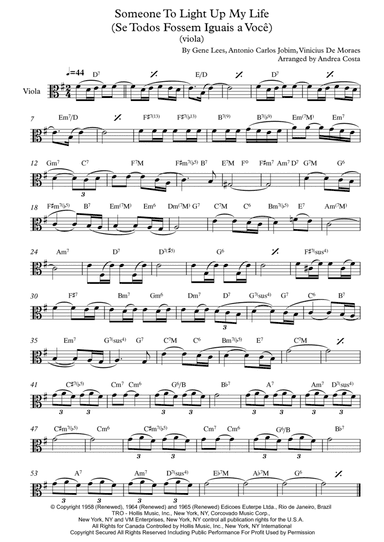 Someone To Light Up My Life (se Todos Fossem Iguais A Voce) (arr. Andrea Costa)