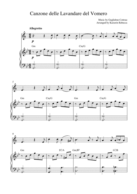 Canzone delle Lavandare del Vomero (arr. Kaiserin Rebecca)