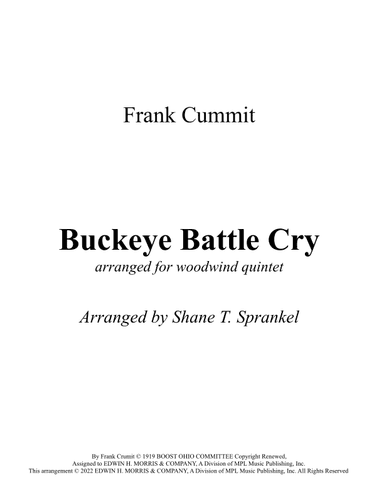 Buckeye Battle Cry (arr. Shane T Sprankel)