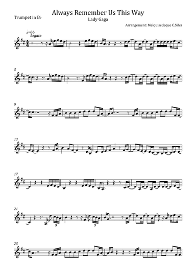 Always Remember Us This Way (arr. Melquisedeque C.Silva)