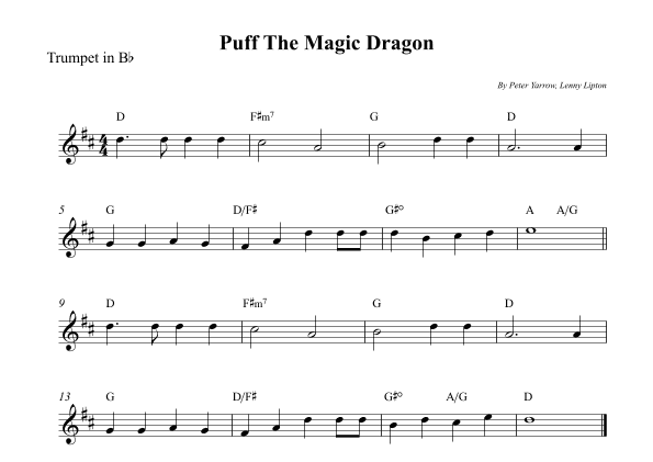 Puff The Magic Dragon (arr. Wesley S. SIlva)