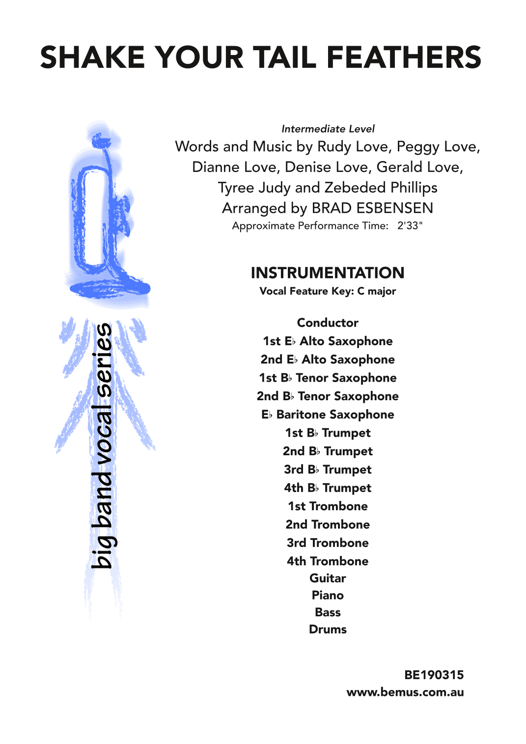 Shake Your Tail Feathers (arr. Brad Esbensen)