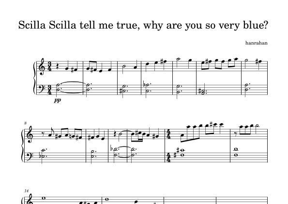 Scilla scilla tell me true, why are you so very blue?