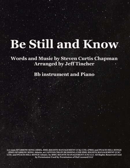 Be Still And Know (arr. Jeff Tincher)
