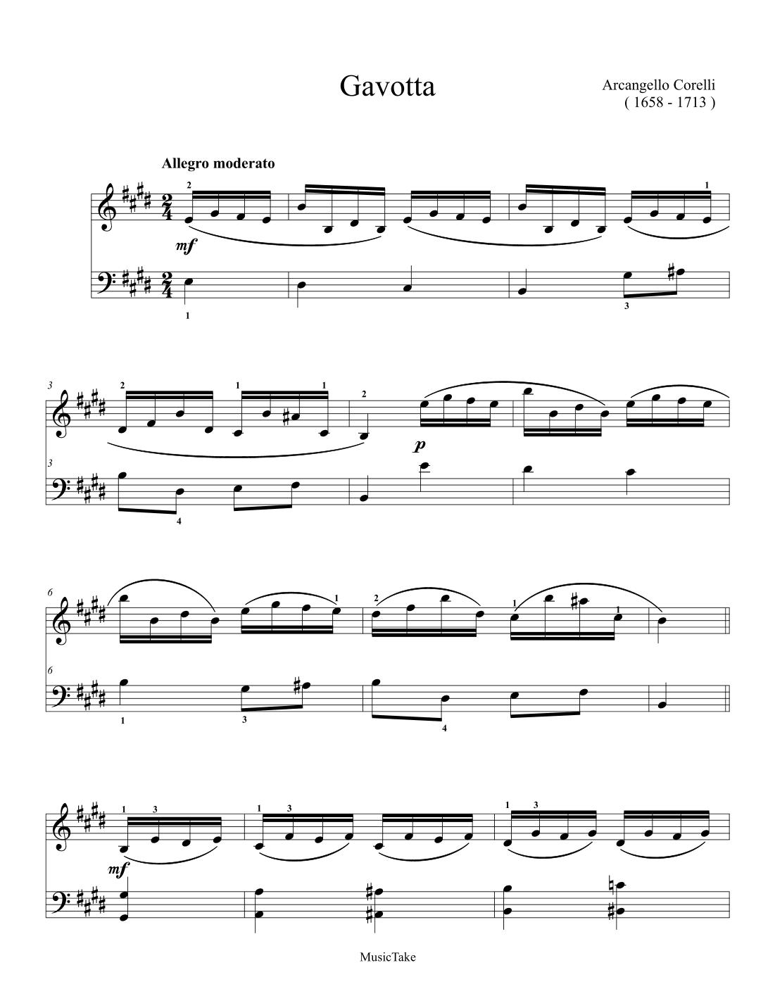 Corelli Gavotta (arr. Ben Choupak)