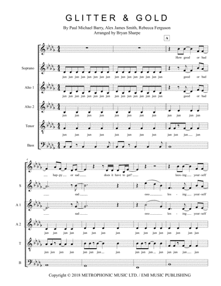 Glitter And Gold (arr. Bryan Sharpe)