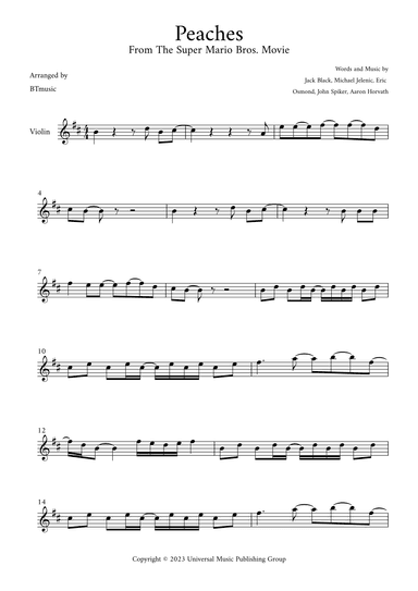Peaches (arr. BTmusic)