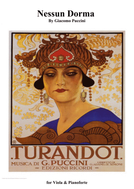 Nessun Dorma for Viola & Piano (arr. Keith Terrett)