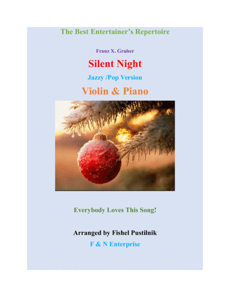 "Silent Night" for Violin and Piano (arr. Fishel Pustilnik)