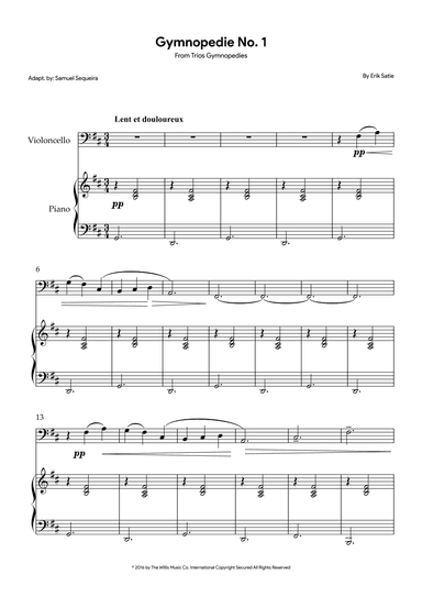 Gymnopedie No. 1 (arr. Samuel Sequeira)