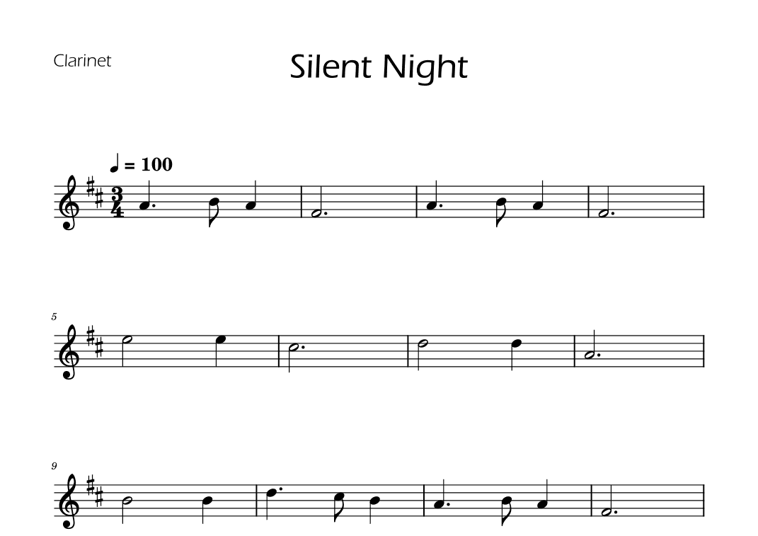 Silent Night - Clarinet Solo (arr. Ygor Nunes)