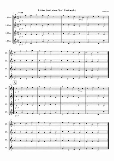 Old dances - Volume 1 - Flute Quartet (arr. David Kocijan)