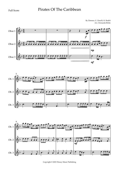 Pirates Of The Caribbean (arr. Fernando Britto)