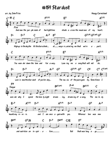 Stardust (arr. John Fries)