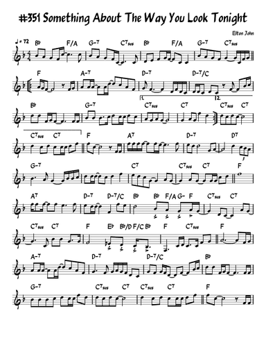 Something About The Way You Look Tonight (arr. John Fries)
