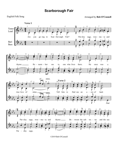 Scarborough Fair ( Women's BBS ) (arr. Bob O'Connell)