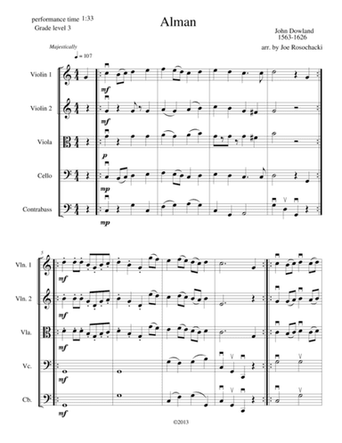 Alman (arr. Joe Rosochacki)