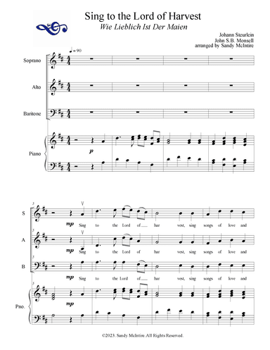 Sing to the Lord of Harvest (arr. Sandy McIntire)