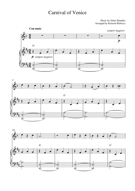 Carnival of Venice (arr. Kaiserin Rebecca)