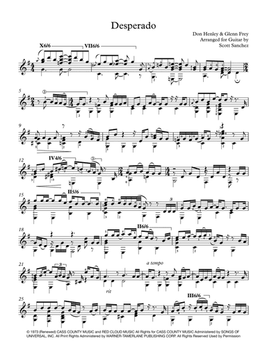 Desperado (arr. Scott Sanchez)