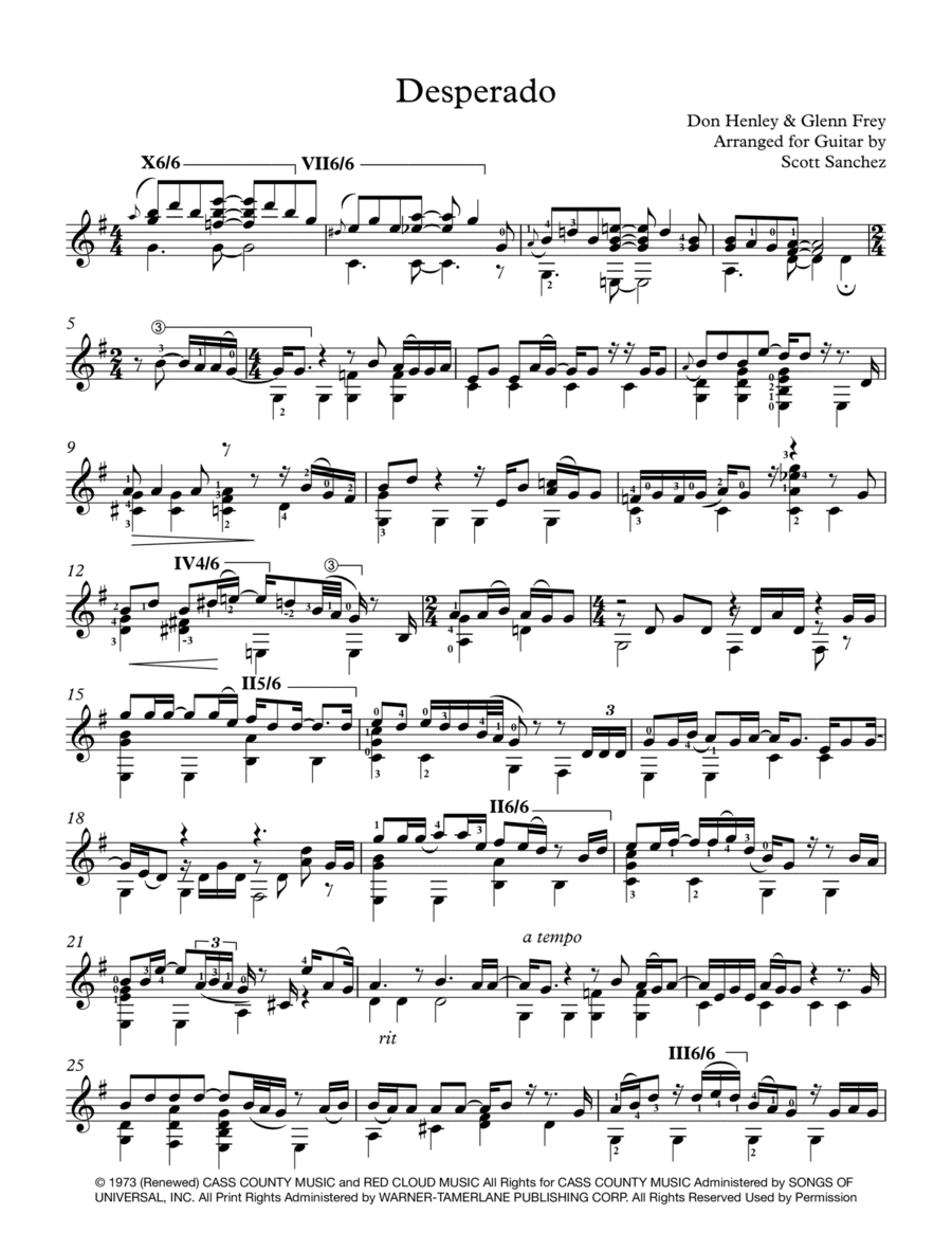 Desperado (arr. Scott Sanchez)