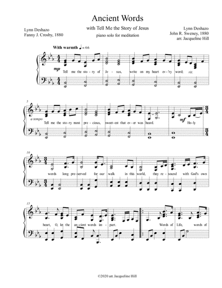 Ancient Words (arr. Jacqueline Hill)